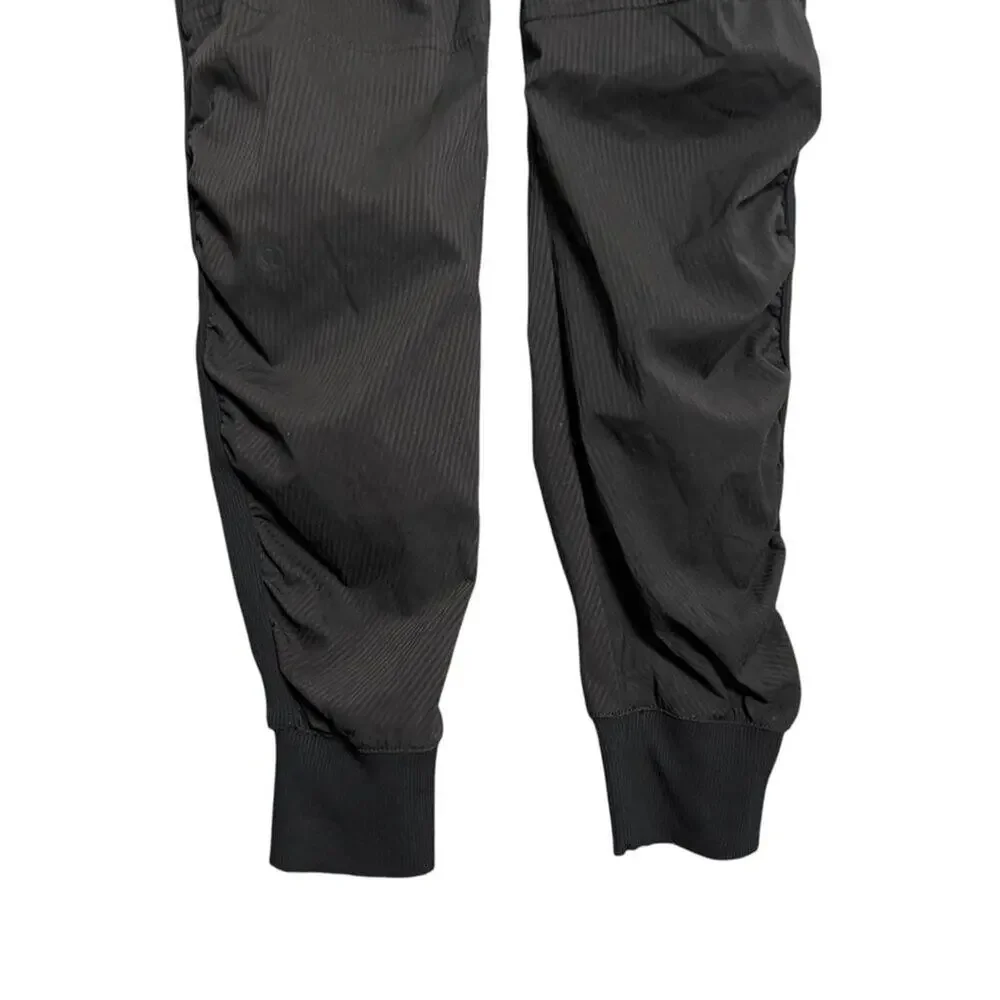 Lululemon High Rise Travel Joggers Size 2 Black Swift Woven Pull On Pants